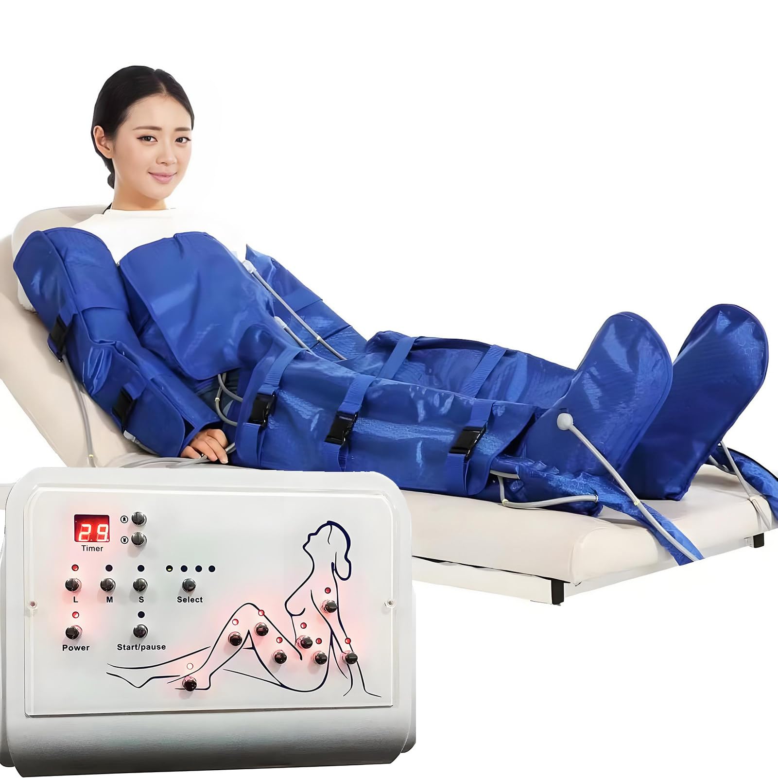 Macchina per Il Drenaggio Linfatico Professionale per Massaggio Completo del Corpo Massaggio di Drenaggio Linfatico Perdita Peso Attrezzatura,Presso Terapia Gambe Linfodrenante