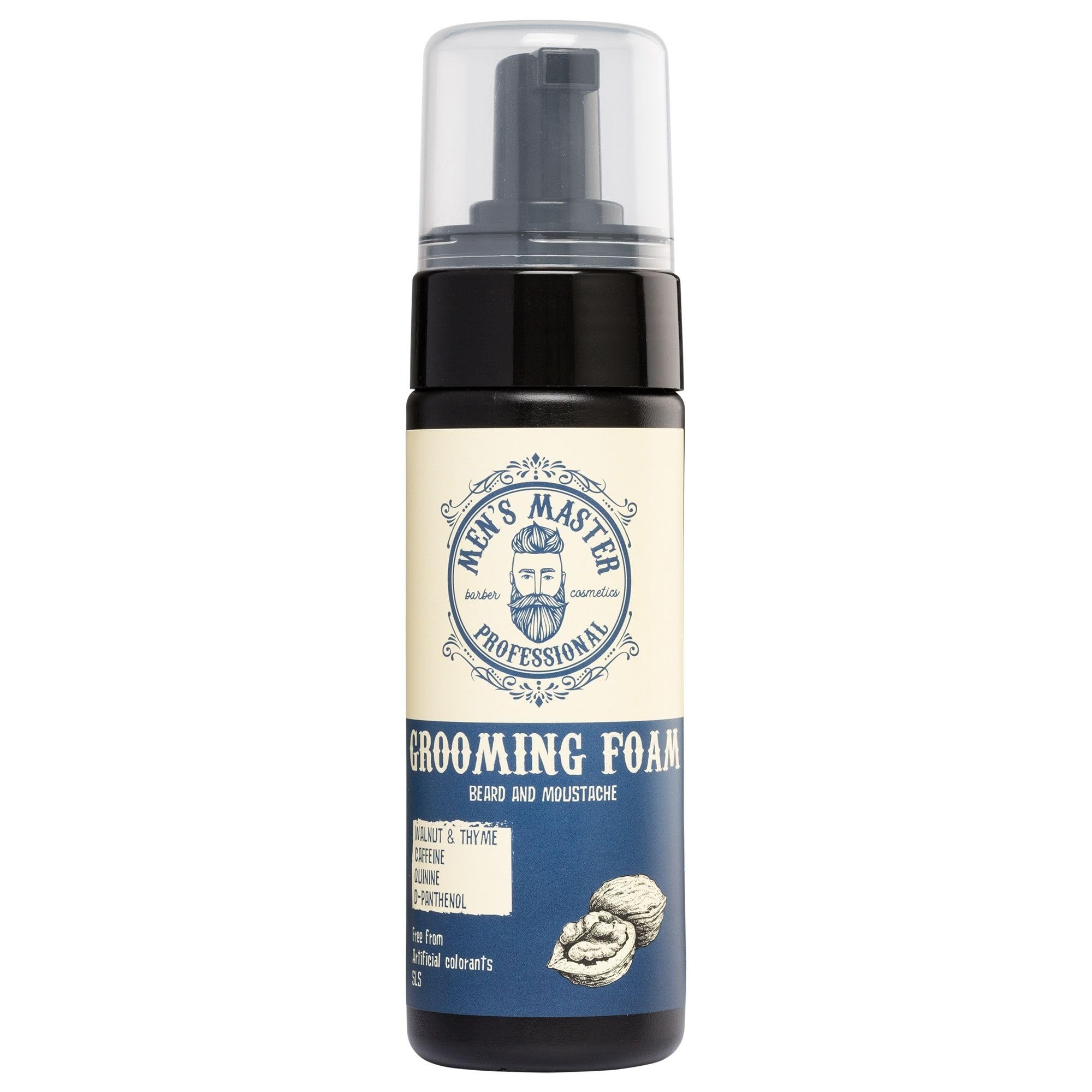 Men's Master Espuma Hidratante para Barba y Bigote | Espuma Nutritiva para el Cuidado Facial para Hombre | Producto para el Cuidado de la Barba | 150 ML