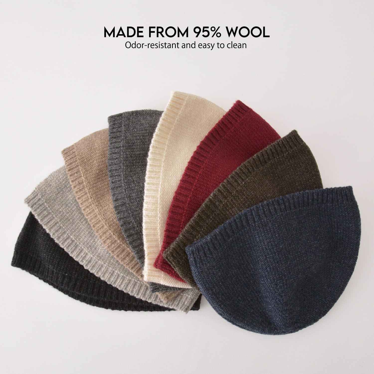 Gorras De Hombre Invierno, Sombrero para Hombre, Gorro De Lana In Estilo Kufi Beanie Hat con Lana 100%