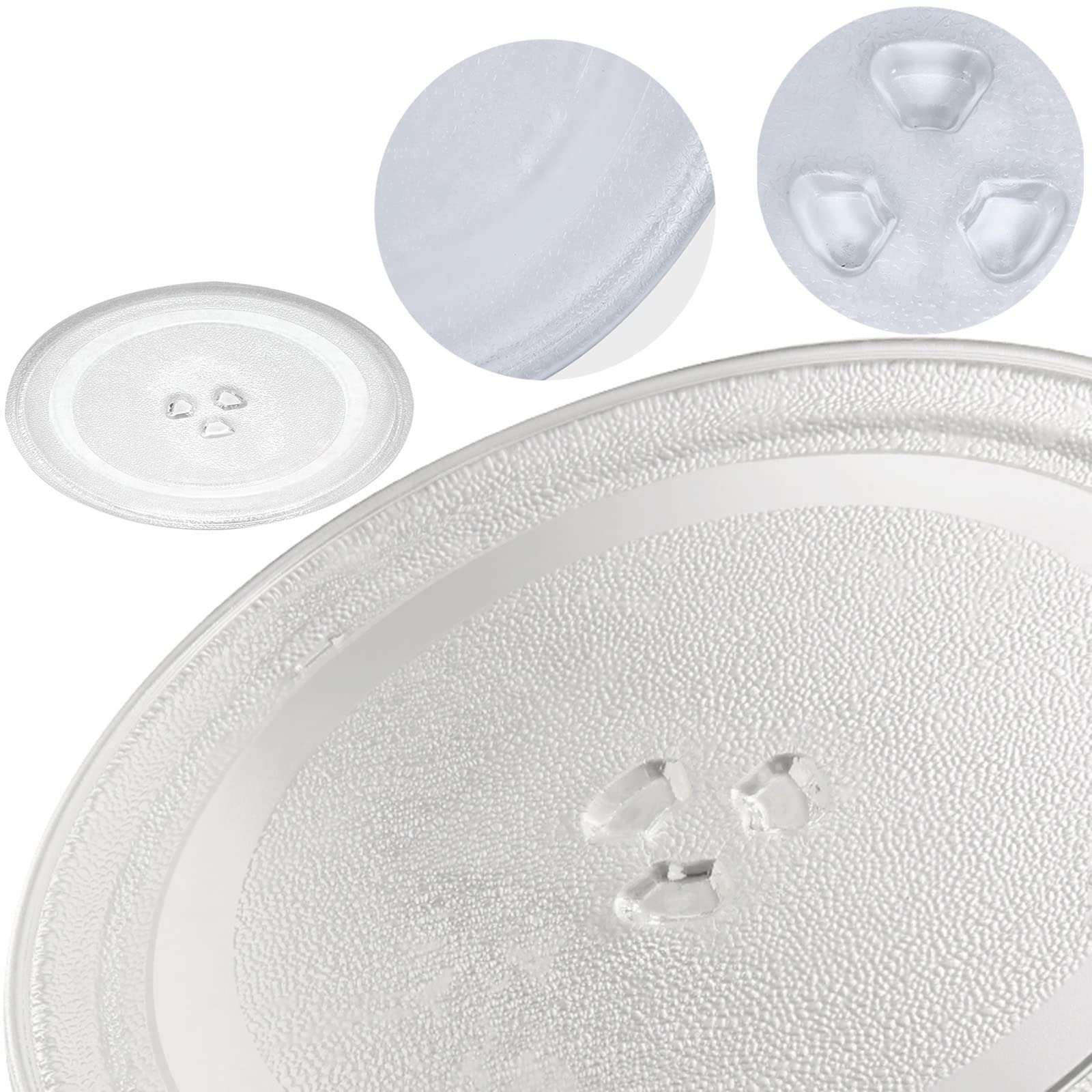 Hochtemperaturbeständig Mikrowelle-Drehteller-Glasplatte-leicht Zu Pflegen Mikrowellenteller, Mit Koppler, Für Mikrowellen-reibungsloser Ablauf Mikrowellen-Drehteller Glasplatte ( Color : Clear , Size