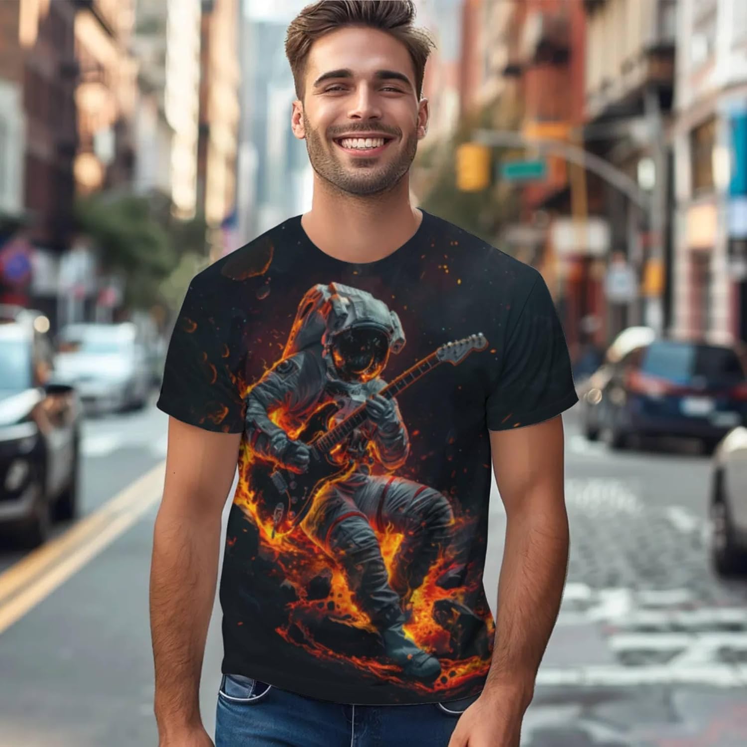 3D Pattern Printed T-Shirt Design Unique Stylish Tee for Men and Women Comfortable Casual Wear Perfect forParties - Image 3