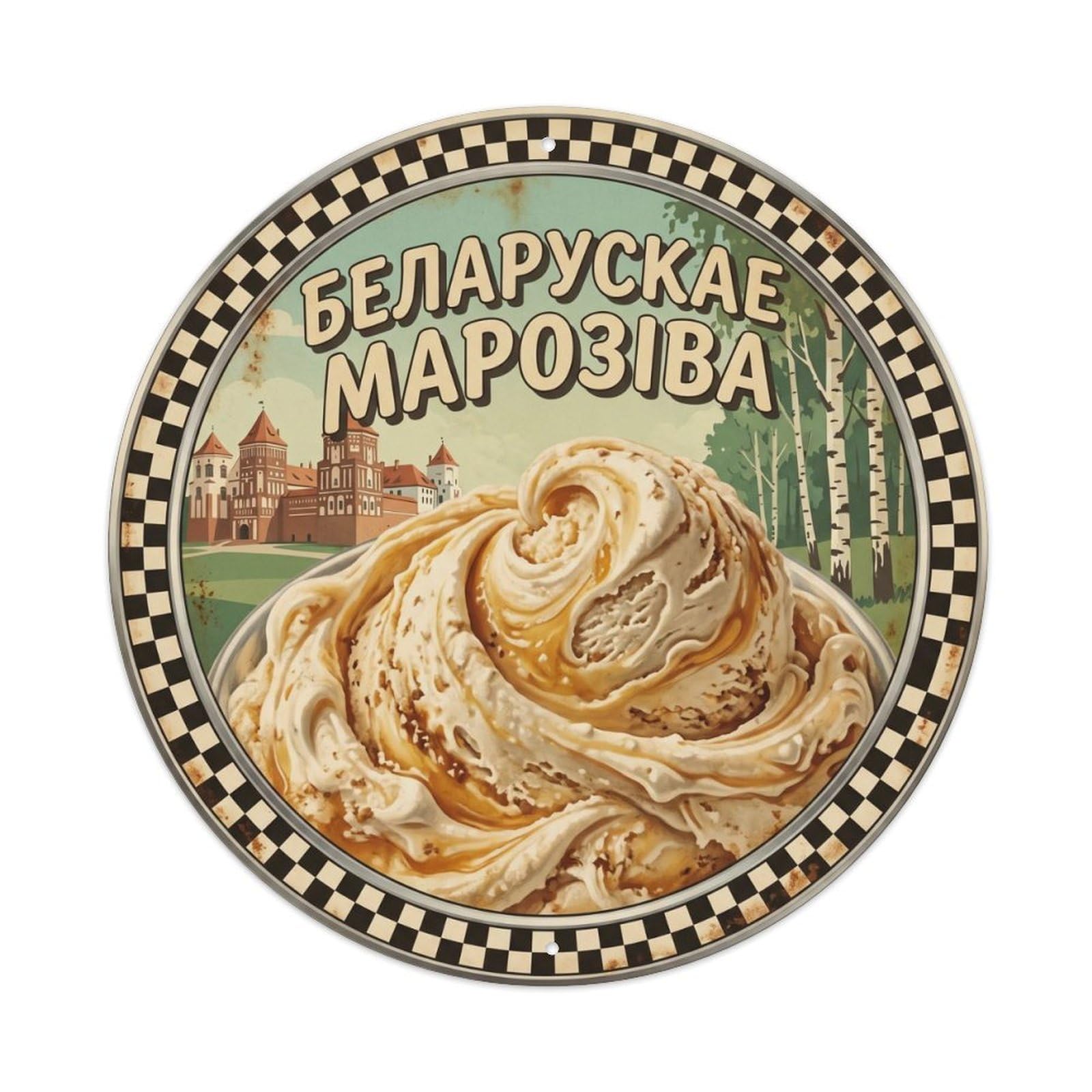 Gelato Dessert Roadside Diner Sweet Shop Culture Metal Tin Sign