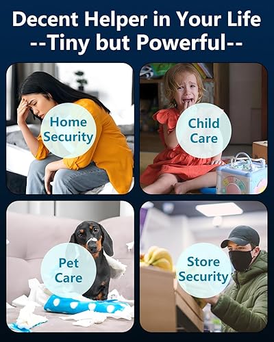 Miniatura 9 de Mini cámara inalámbrica, cámara espía 4K con visión nocturna superior de 940 nm, sin deslumbramiento, baja potencia, hasta 50 días de uso, prueba de