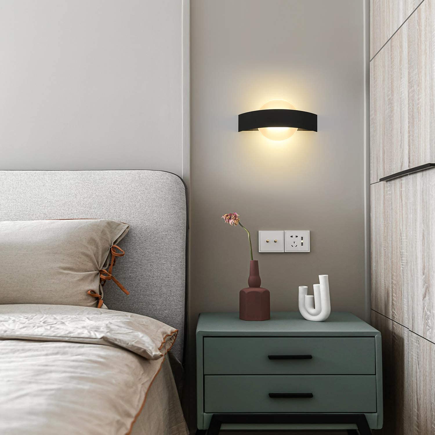 Wandlamp trap verlichting zwart vierkant - Mr Noir