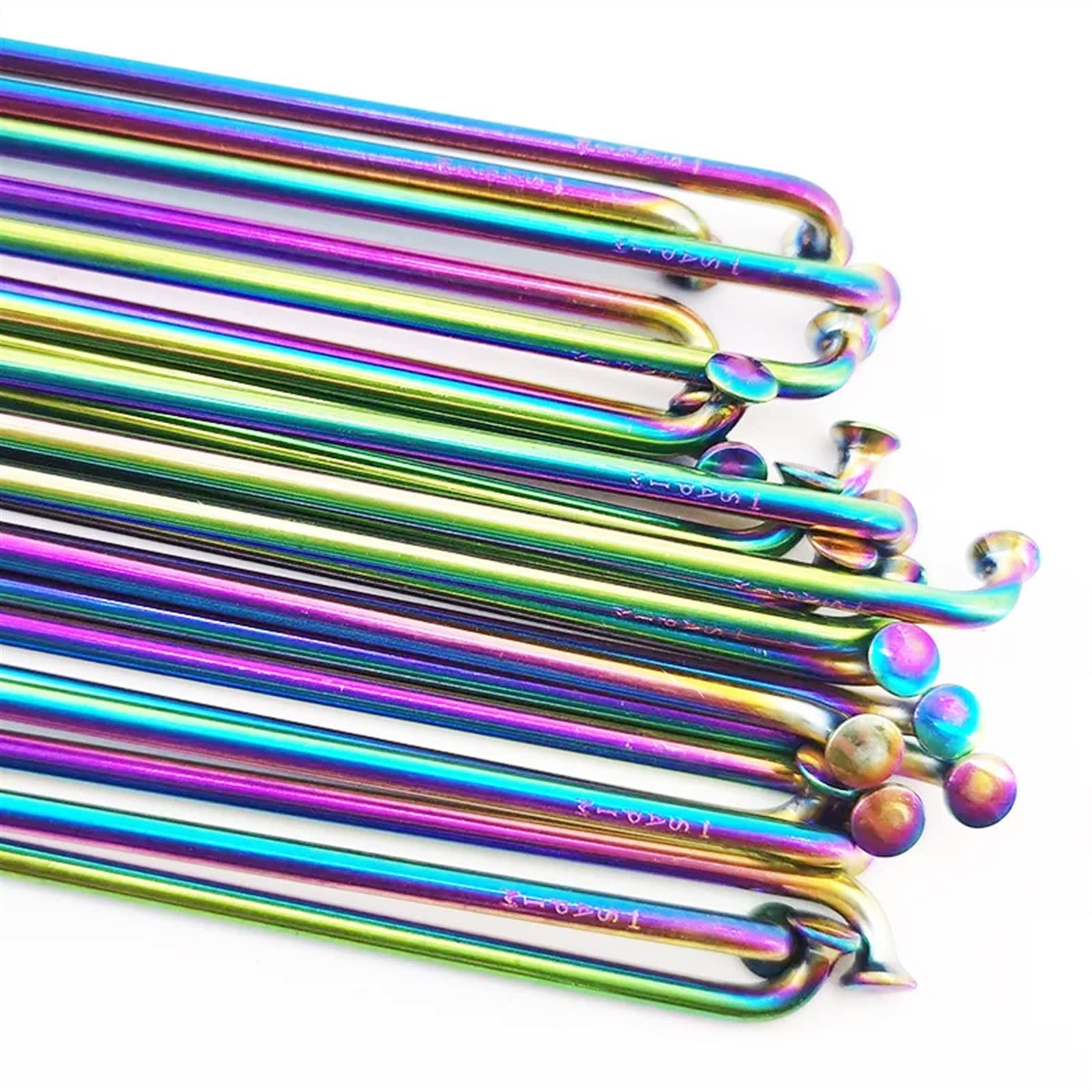 Raggi per Bici, Raggi Rotondi 2.0 J-Bend/Straight Pull Raggi for Bicicletta Colorati Raggi for Bicicletta con Tappi in Ottone Raggi for Mountain Bike 14G(J Bend 72pcs)