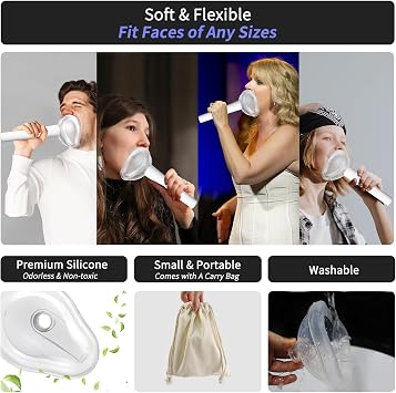 TroyStudio Vocal Dampener, High Quality Silicone Voice Silencer for Singing Practice, Warm-up, Stress Relief Scream Jar, Anger Management Shouting Vase, Portable Soft Odorless Soundproof Mask
