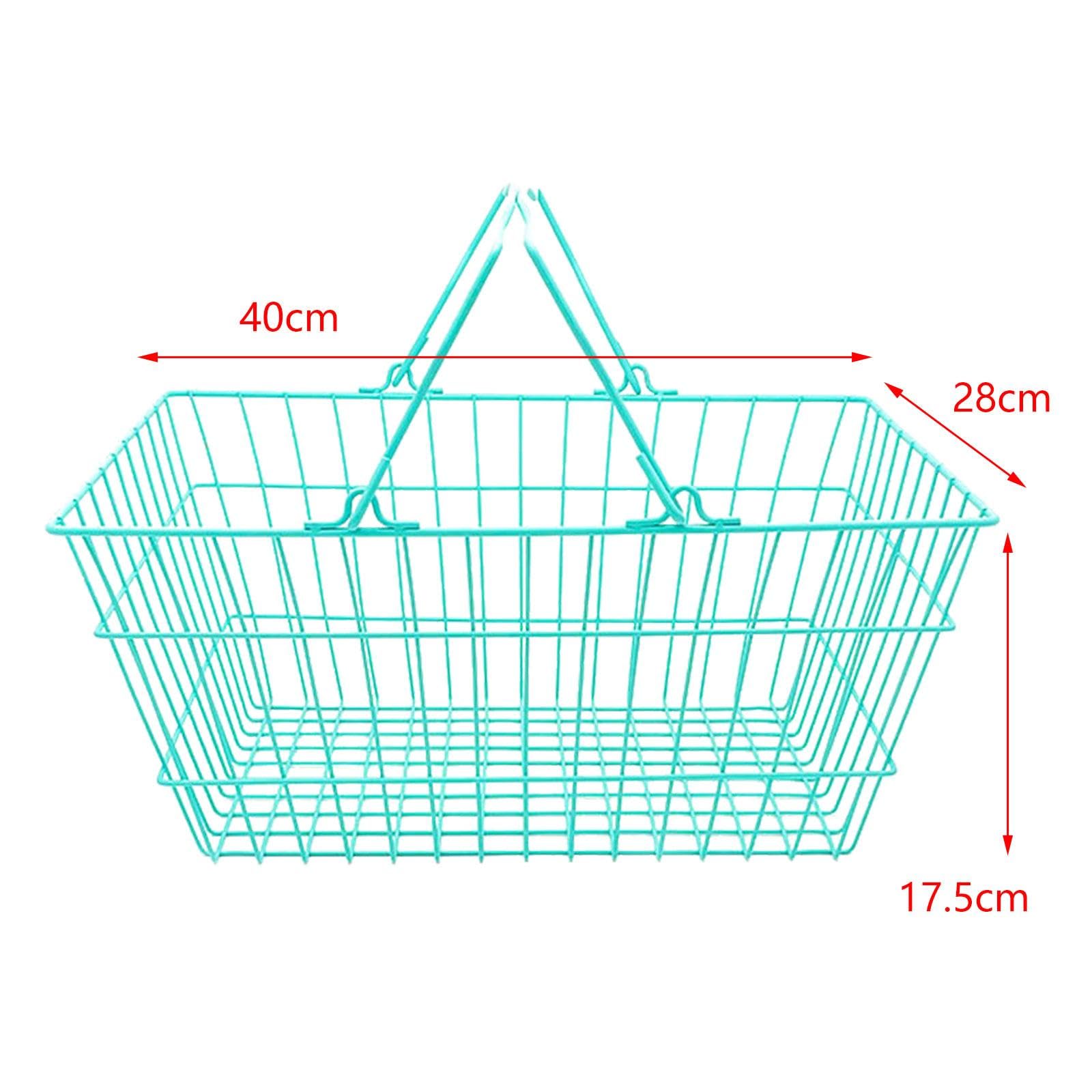 Einkaufskörbe mit Griff, Supermarkt Organizer, Korb für, Ideal für Schuppen, Schlafzimmer Und Schränke, Blau