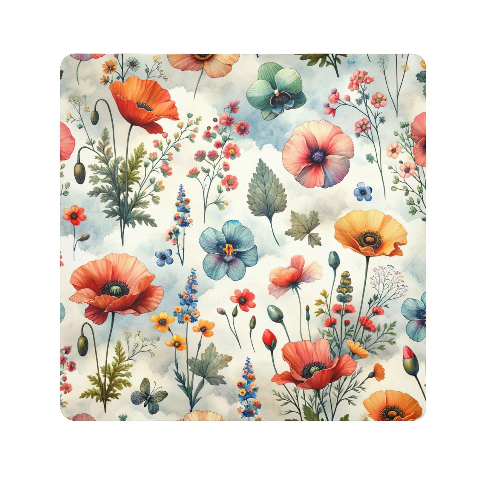 ODAWA Multi-purpose Wrap Cloth Floral Watercolor Red Self Adhesive Cloth 21.7
