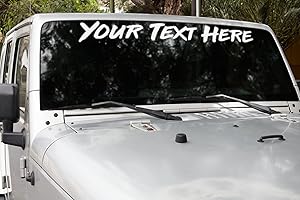 Custom Car Windshield Banner DESIGN YOUR OWN Text, Size, and Color!! Personalized...