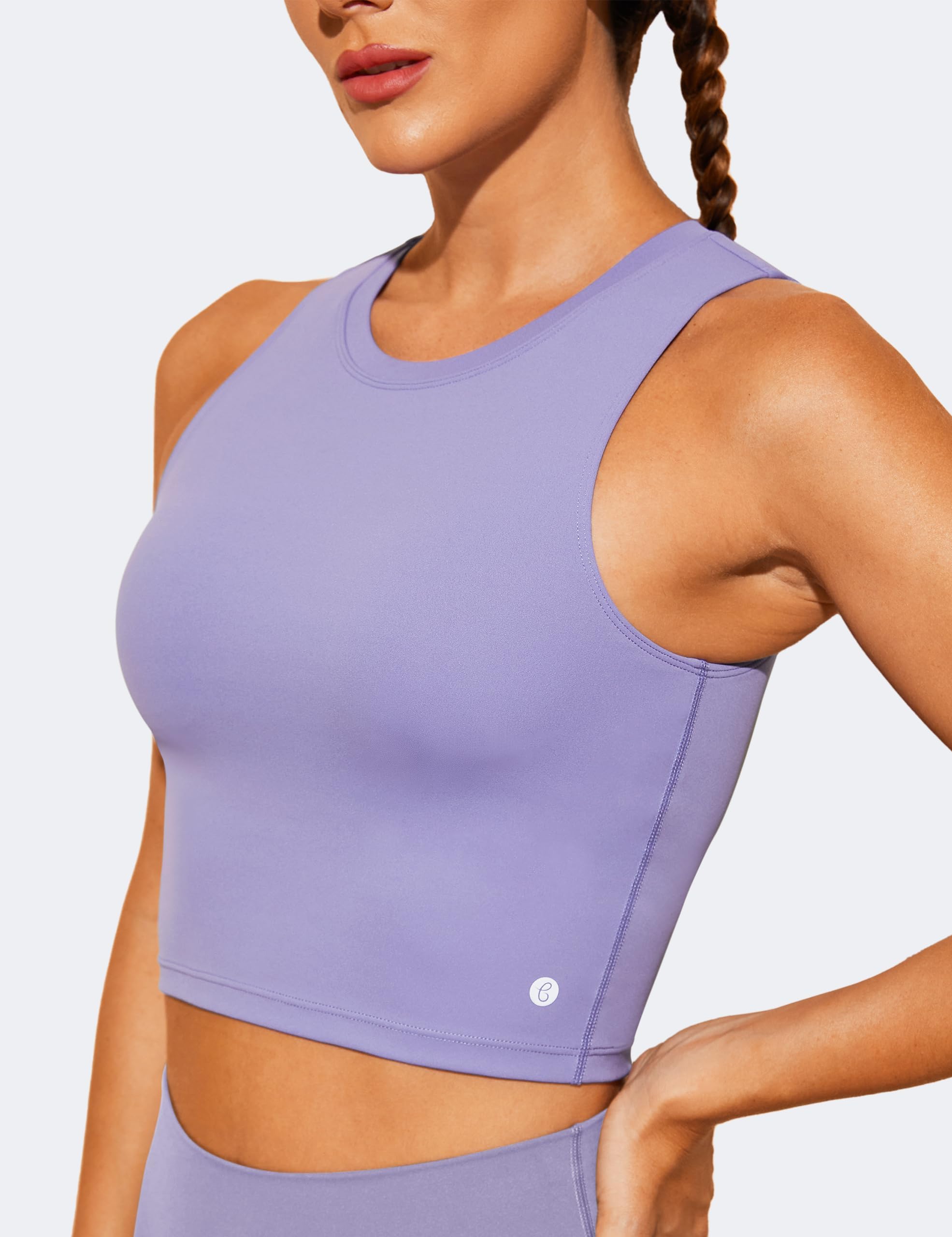 BAYDI Nudi Sujetador deportivo para mujer, sin aros, extraíble, acolchado, camiseta de tirantes de cuello alto, para yoga, fitness, suave