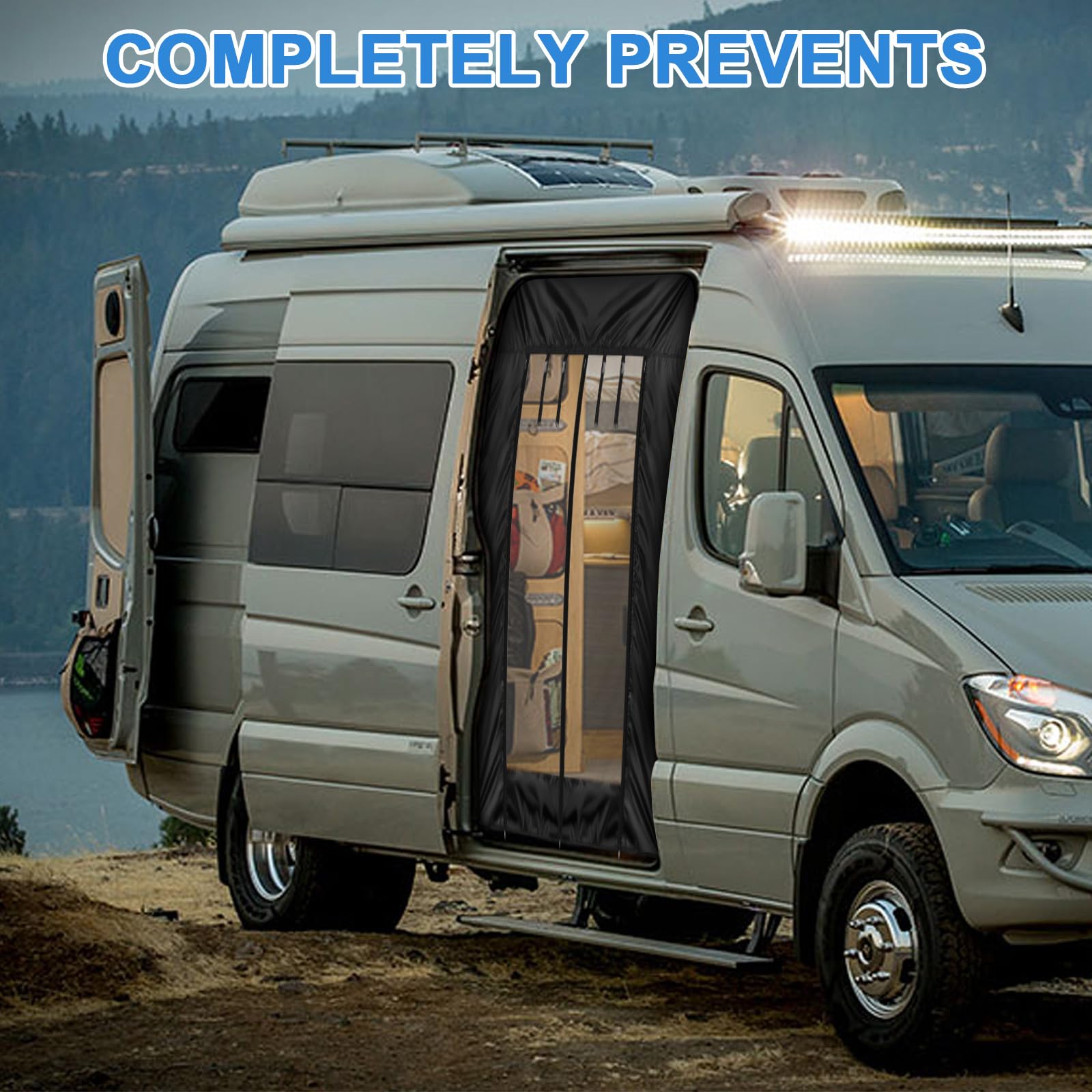 Mosquitera Repuesto para Mercedes-Benz Sprinter High Roof 2007-2024, Modelo Mejorado de Mosquitera para Coche, Mosquiteras de Protección contra Insectos para Acampar al Aire Libre (Puerta Lateral)