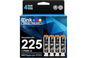 Canon 225 PGBK Compatible Ink Cartridge Replacements (4-Pack)