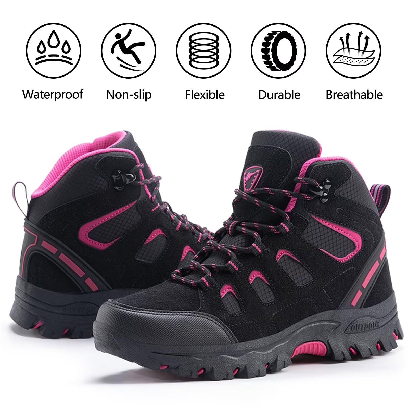 Buty trekkingowe kobiet wodoodporne boty turystyczne antypoślizgowe botki