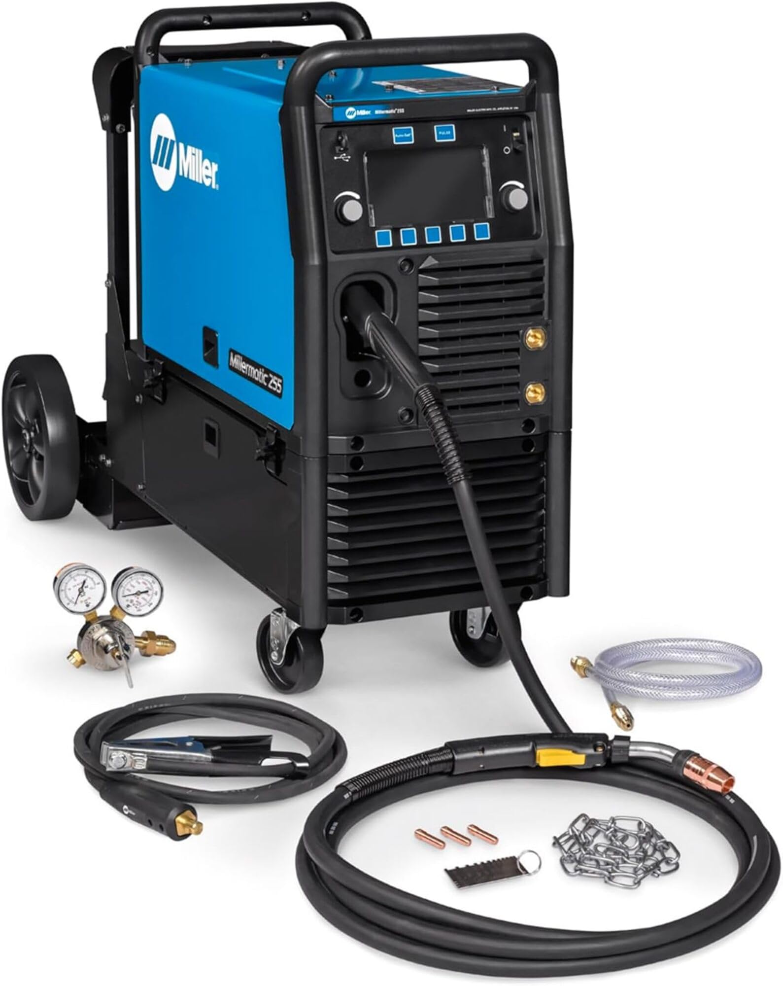 Miller 951766 Millermatic 255 MIG/Pulsed MIG Welder w/EZ-Latch Running Gear- 208/240V