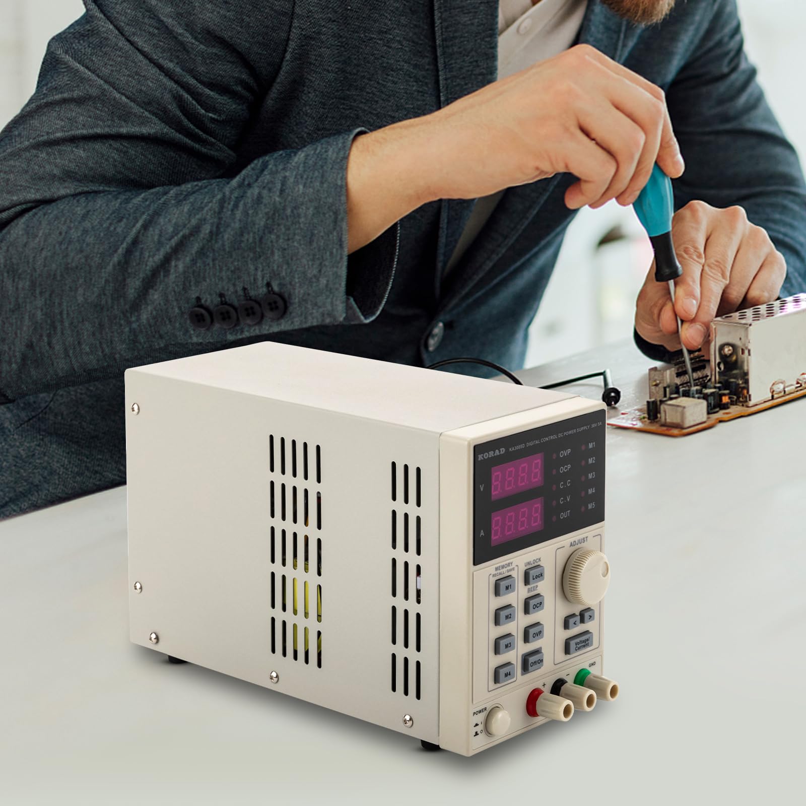Zasilacz laboratoryjny, cyfrowy zasilacz impulsowy, zasilacz laboratoryjny Ka3005d, programowalny, regulator napięcia 30 V/5 A, zasilanie DC do ciągłego użytkowania urządzeń elektrycznych
