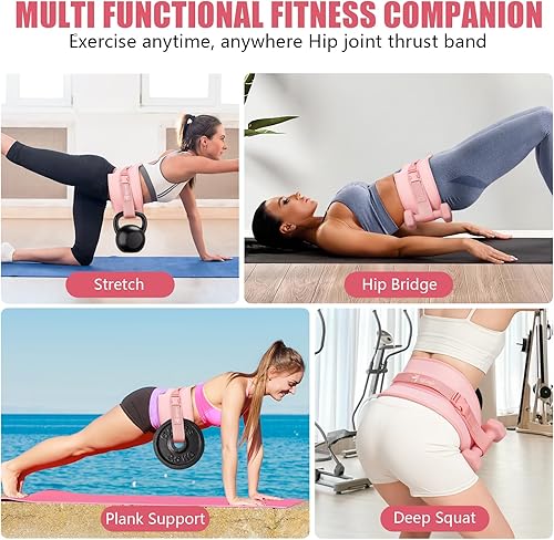 Miniatura 5 de Exercise Hip Thrust Belt - Dumbbell Hip Thrust Belt, Thicken & Widen, Comfortable for Dumbbells, Kettlebells or Plates, Slip Padding, Gym or Home