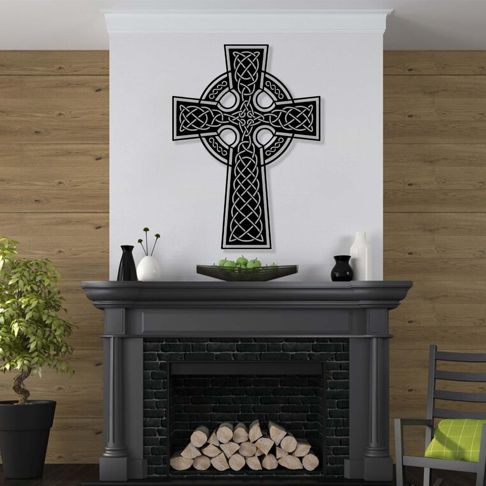 Décoration Murale en métal, nœud décoratif, à Suspendre, Art de bénédiction Irlandaise, Panneaux, décoration intérieure (doré, 121 x 88 cm)