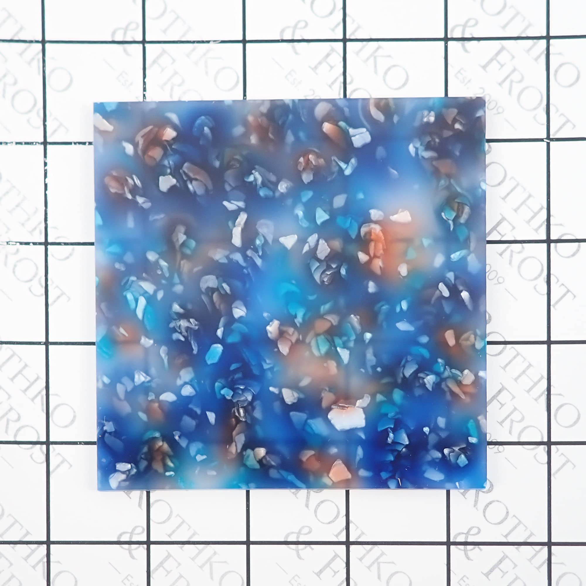 Incudo Steel Blue Crystal Acrylic Sheet - 500x300x3mm - Image 3