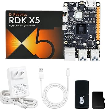 Yahboom Development Board Kit with USB-C 5V/5A Power Adapter, Type-C Data Cable,Card Reader,64GB TF Card 10TOPS Computing Power with AI LLM Standard Kit, 8GB