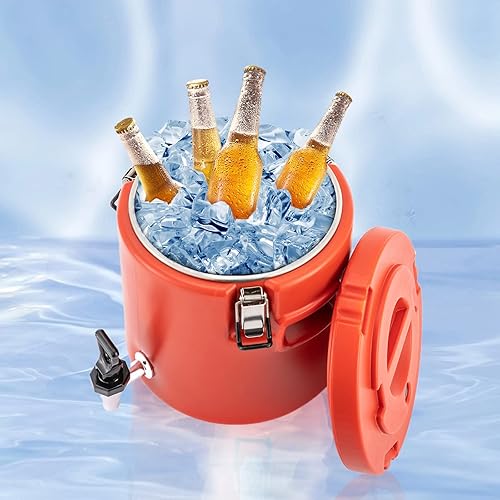 Miniatura 3 de Dispensador de bebidas aislado de 2.64 galones, servidor de bebidas calientes y hielo con interior de acero inoxidable 304 y espita para té