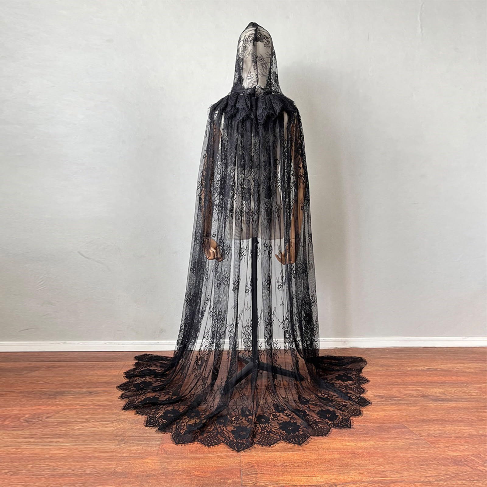 Tradizionale abito da sposa ricamato in nero bianco e rosso versatile abbigliamento formale accessorio nero sera partito mantello