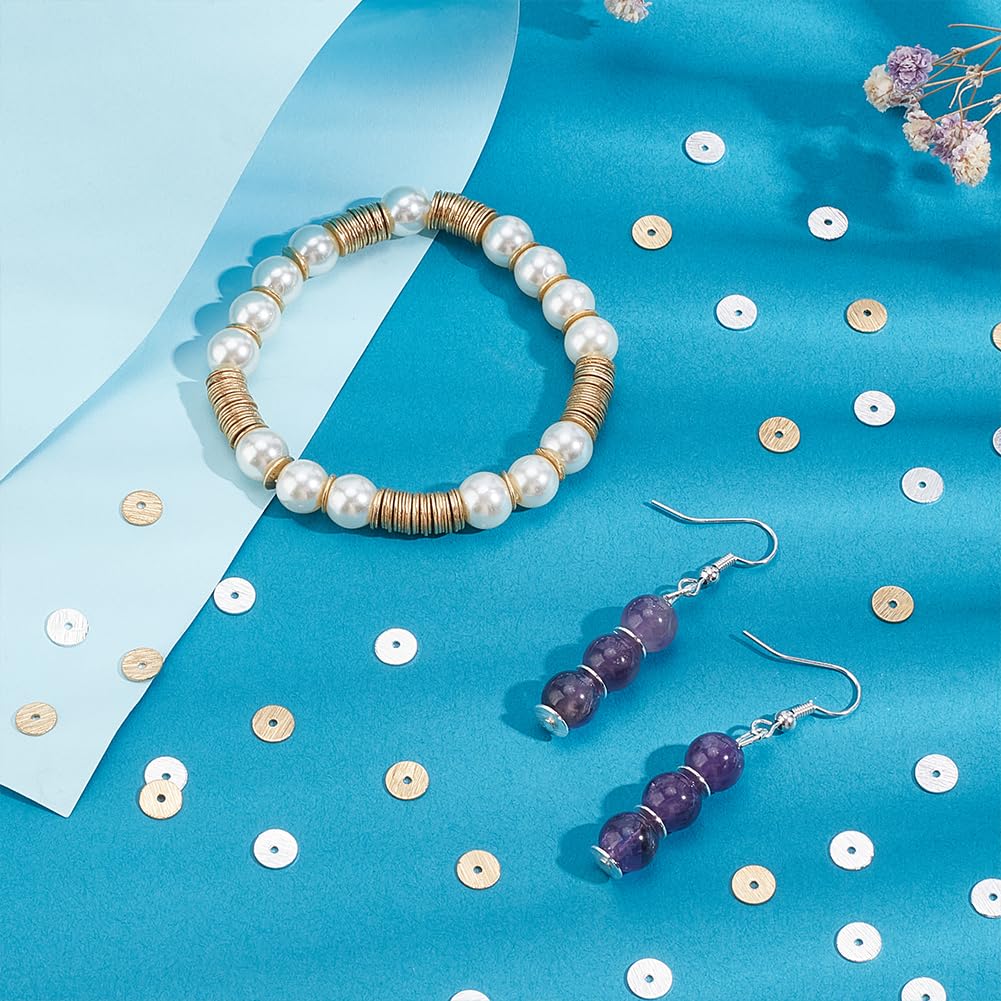 Disque En Or 18 Carats, Perles Rondes Plates En Or, Perles Rondes En Or, Perles Heishi Dorées, Intercalaires En Or Pour La Fabrication De Bijoux, - France