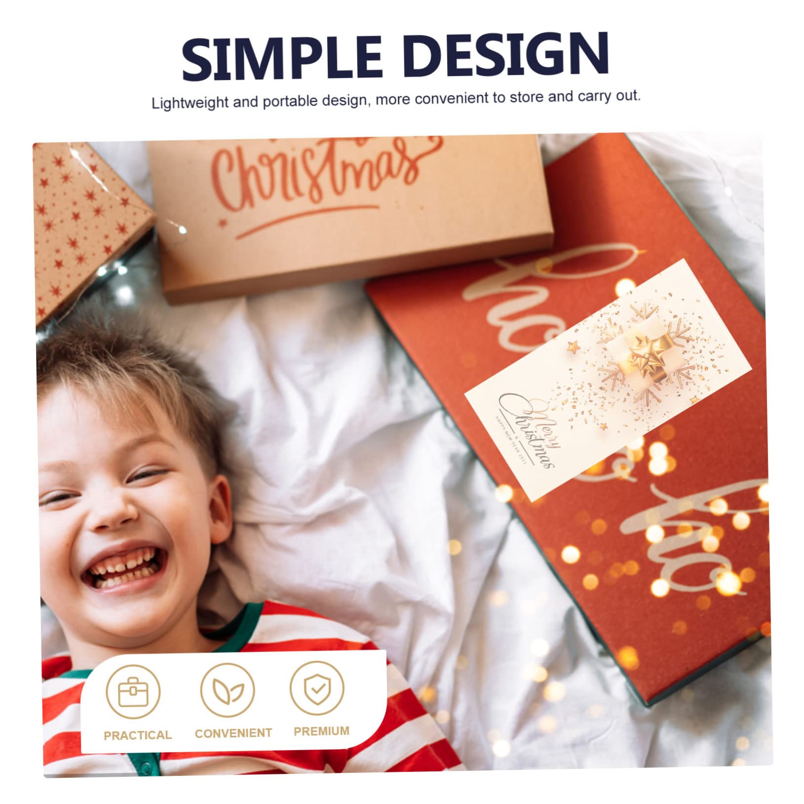 STOBOK 200pezzi Adesivi Decorativi Natalizi Per Scatole e Buste Stickers Mano Per Decorazioni Natale e Regali Per Biglietti Pacchi e Sacchetti Caramelle