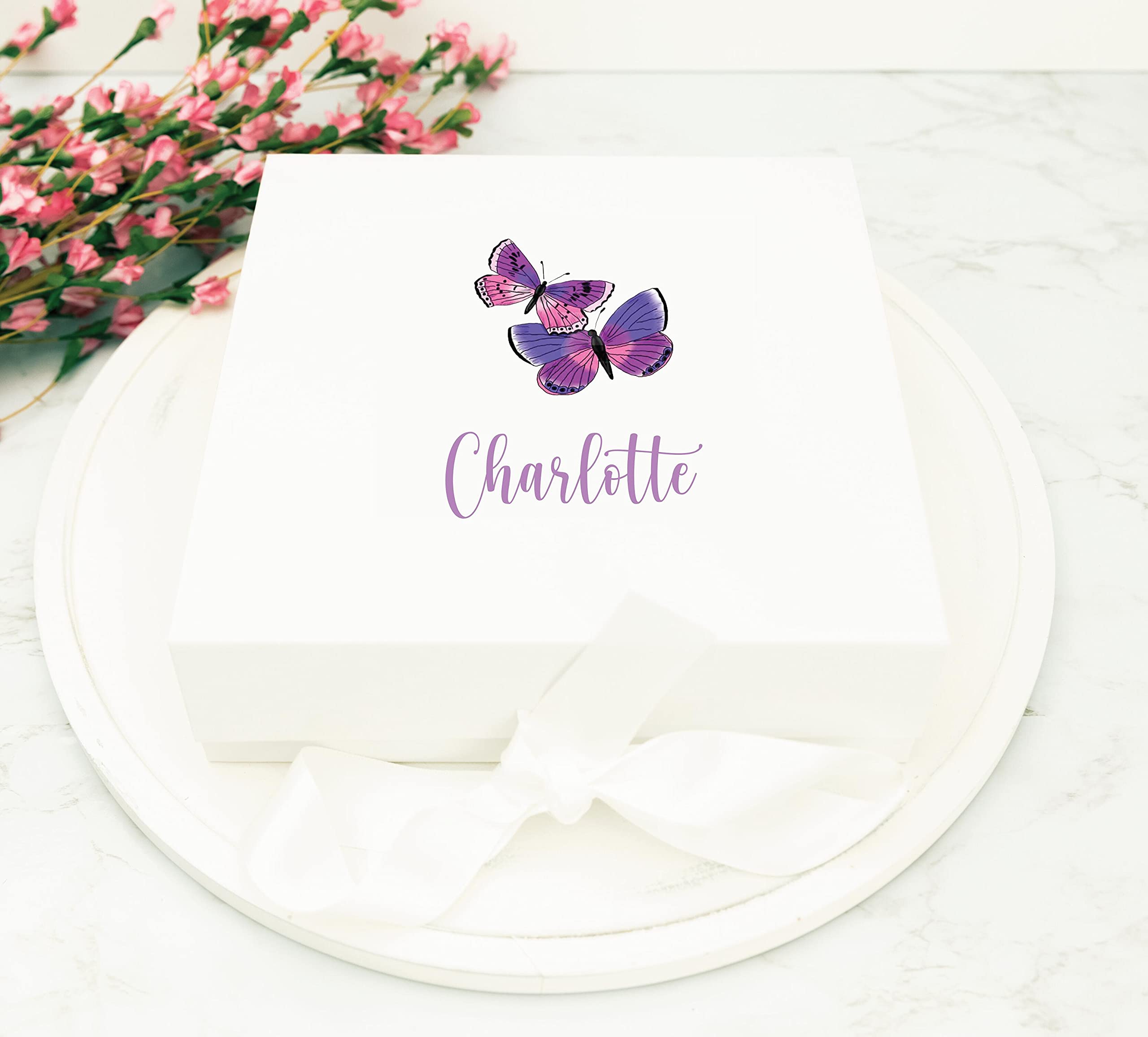 Set di spazzole e pettini per bambini, con farfalla viola, con inchiostro ecologico
