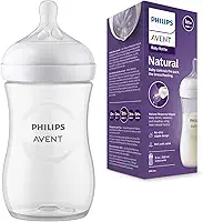 Philips Avent Mamadeira Pétala 3.0 9oz/260ml com Bico de Fluxo Médio (Fluxo 3), Azul, SCY903/01
