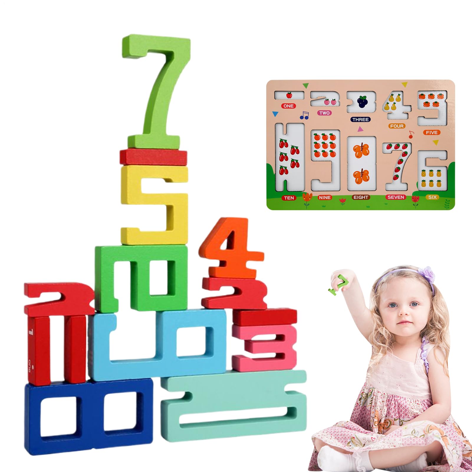 Bloques de matemáticas, Bloques de construcción Digital 1-10 Números Bloque