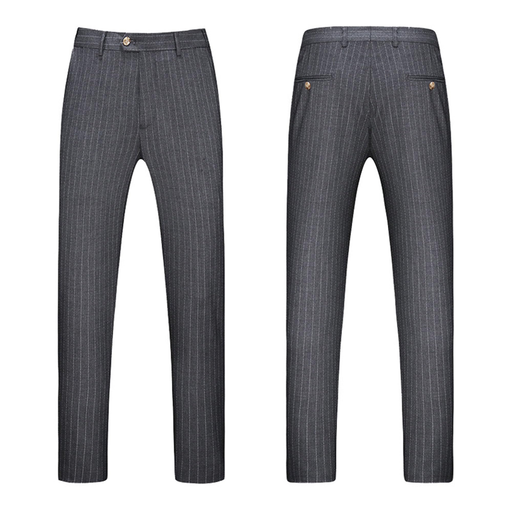 Abito da uomo doppiopetto gessato 2 pezzi slim fit vintage gessato smoking per sposo matrimonio ballo