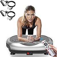 Vista 15 de Vibration Plate Exercise Machine - Whole Body Workout Vibration Platform Lymphatic Drainage Machine for Weight Loss Home Fitness with Resistance