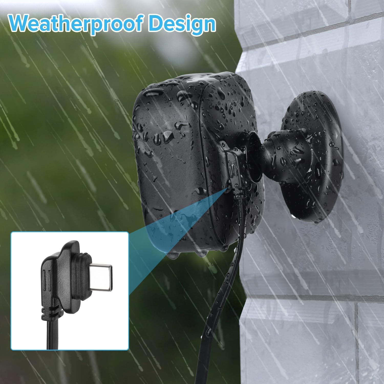 3Pack Wall Mount and Weatherproof Protective Housing & 3Pack 10ft/3m Power Cable with Adapter for Blink Outdoor 4 (4th Gen)&(3rd Gen)