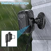 Vista 4 de Adaptador de corriente de 25 pies para Blink Outdoor 4 (4ª generación) y (3ª generación) y Blink XT2/XT, cable de extensión plano resistente a