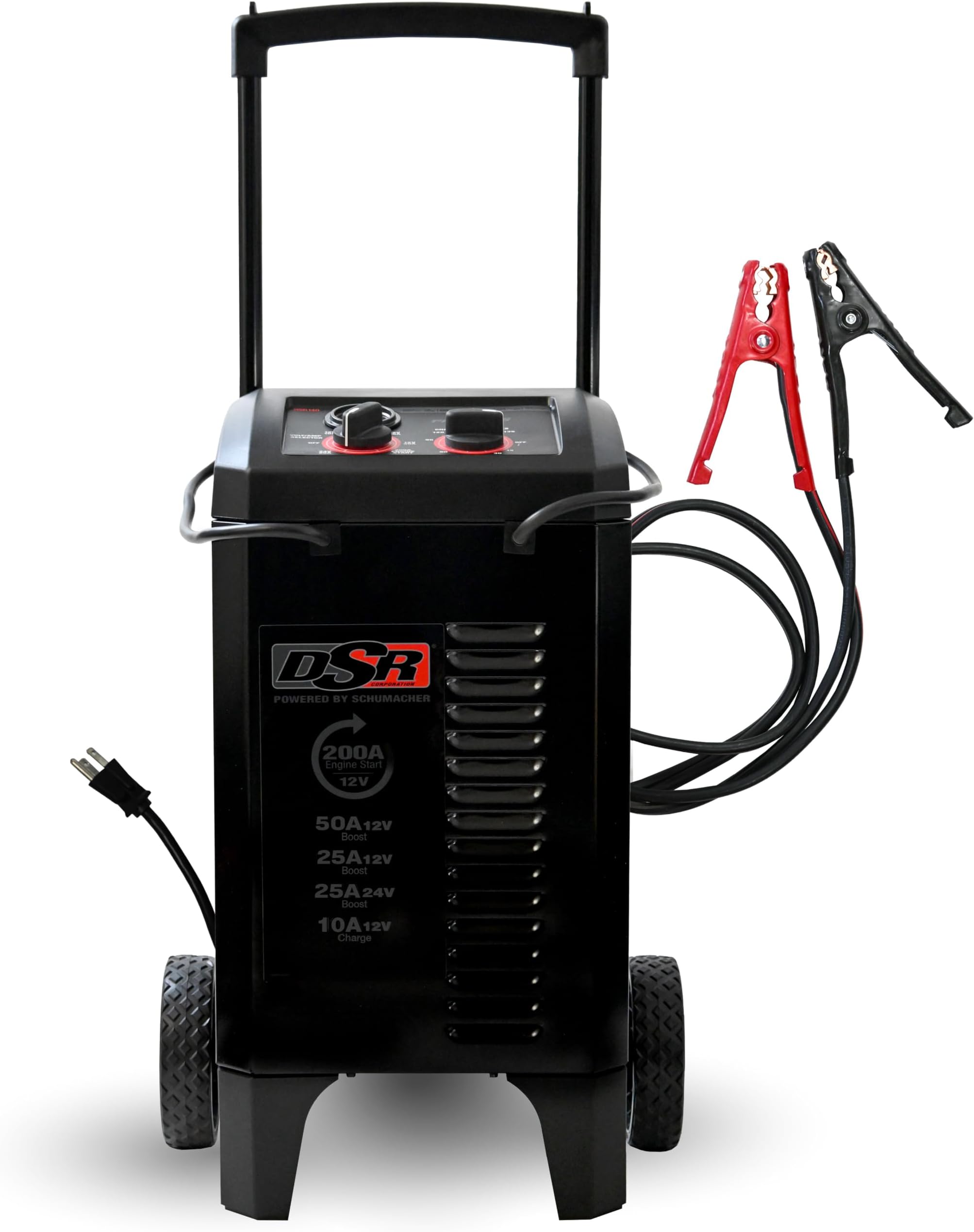 Schumacher Electric DSR140 200/50/25/10 Amp 12/24V Manual Wheel Charger