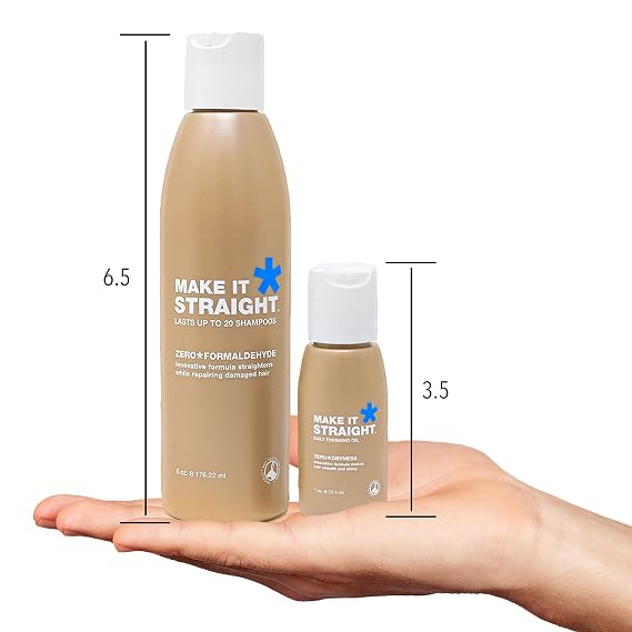Make It Straight Blowout Spray, Straighten Hair, Eliminate Curls, and Protect Against Heat Damage, Enjoy Salon Blowout Results with Smooth, Sleek Hair, Free from Formaldehyde