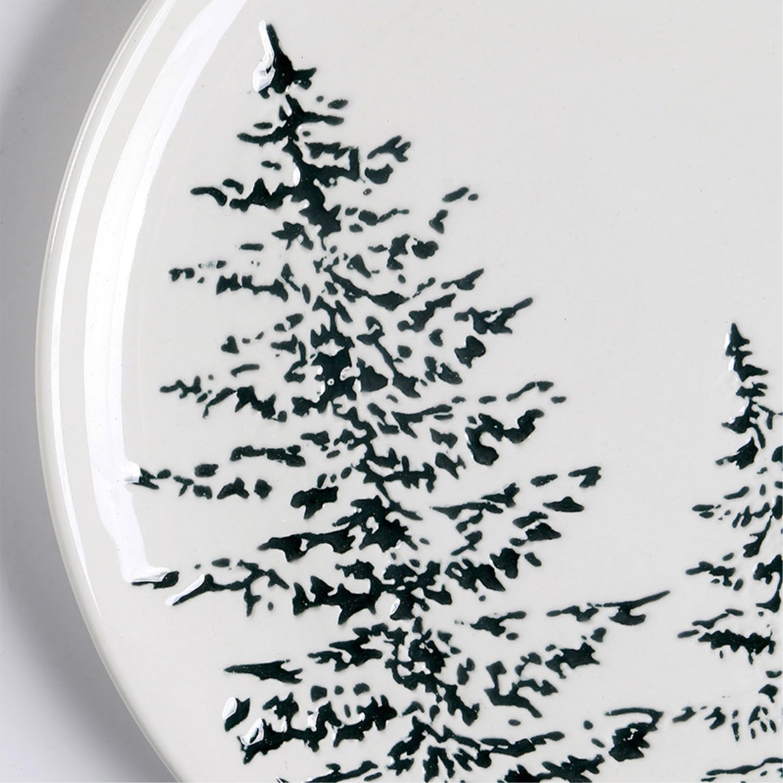 Piastra in ceramica per albero di Natale a colori sotto smalto