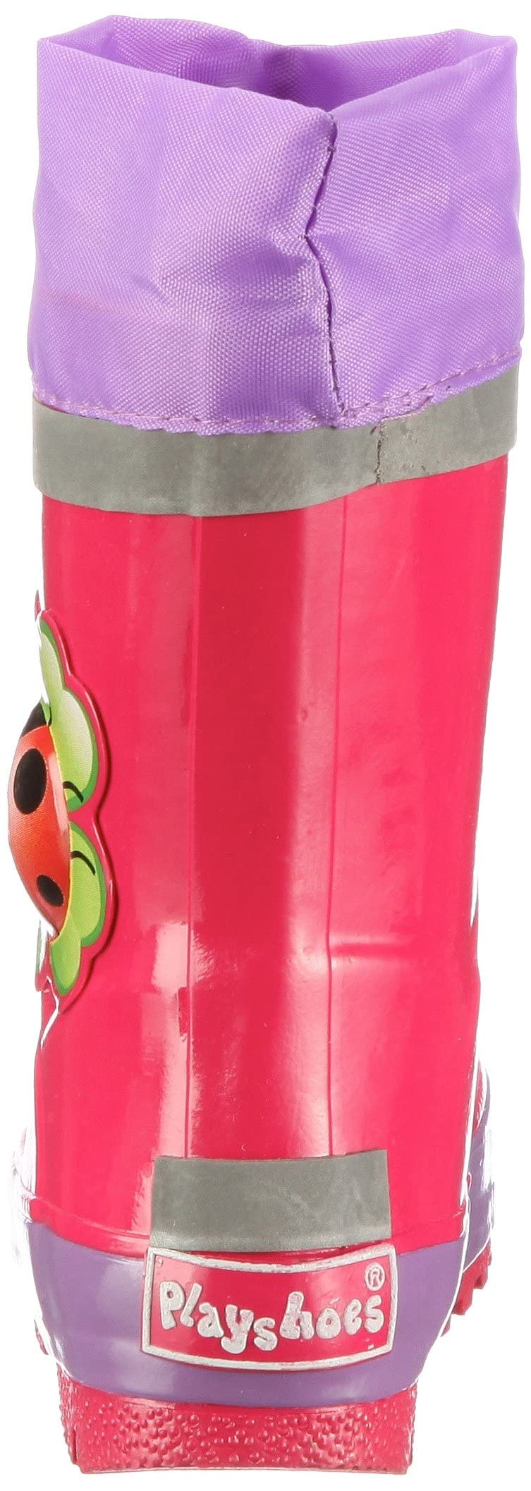 Playshoes Uniseks - dzieci Kalosze BiedronkaKalosze z naturalnego kauczuku, modne kalosze unisex z odblaskami, z motywem chrząszcza