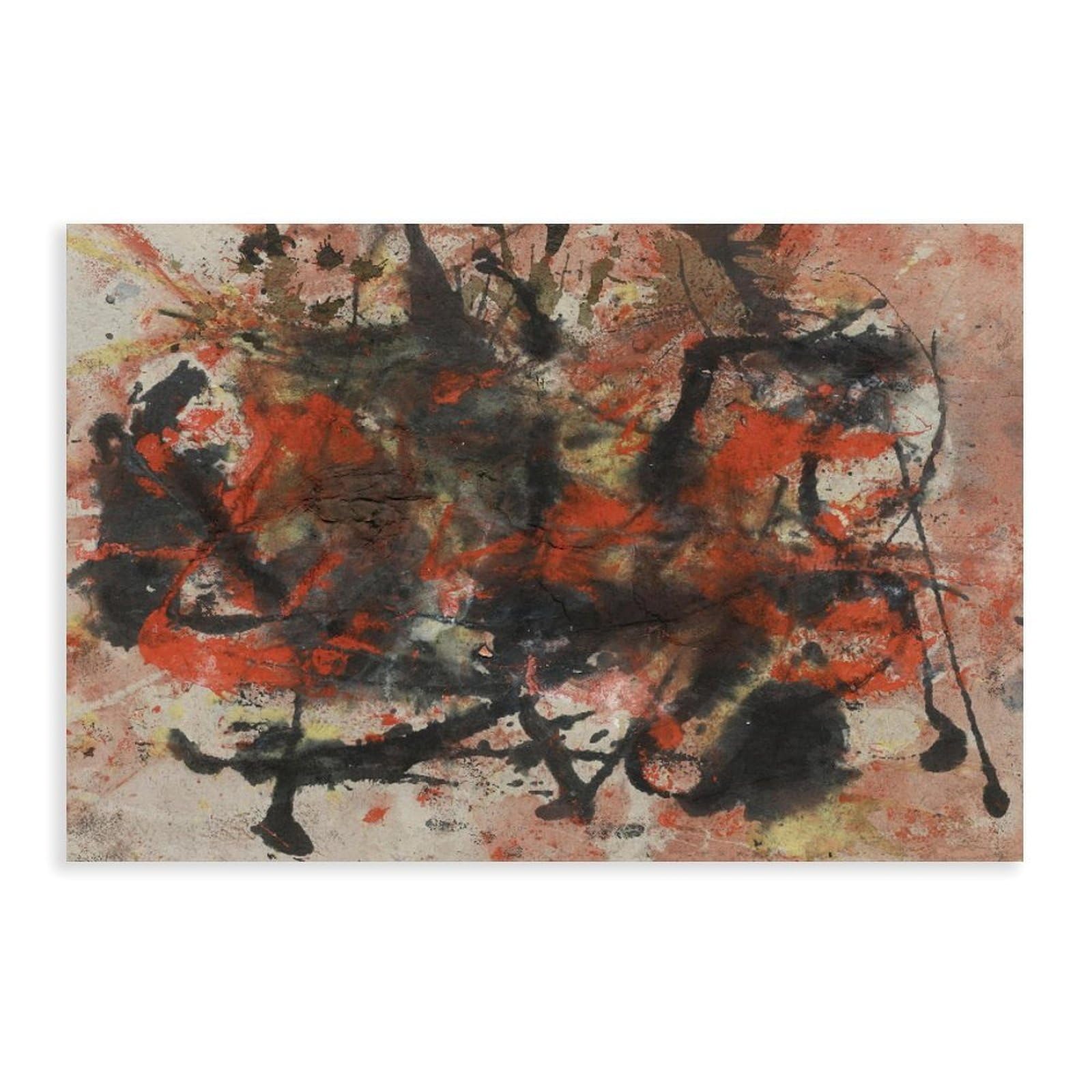 WCYB Untitled, 1952-56 by Jackson Pollock Posters Prints Canvas Deco Paintings Wall Art Unframe 16" L X 24" W