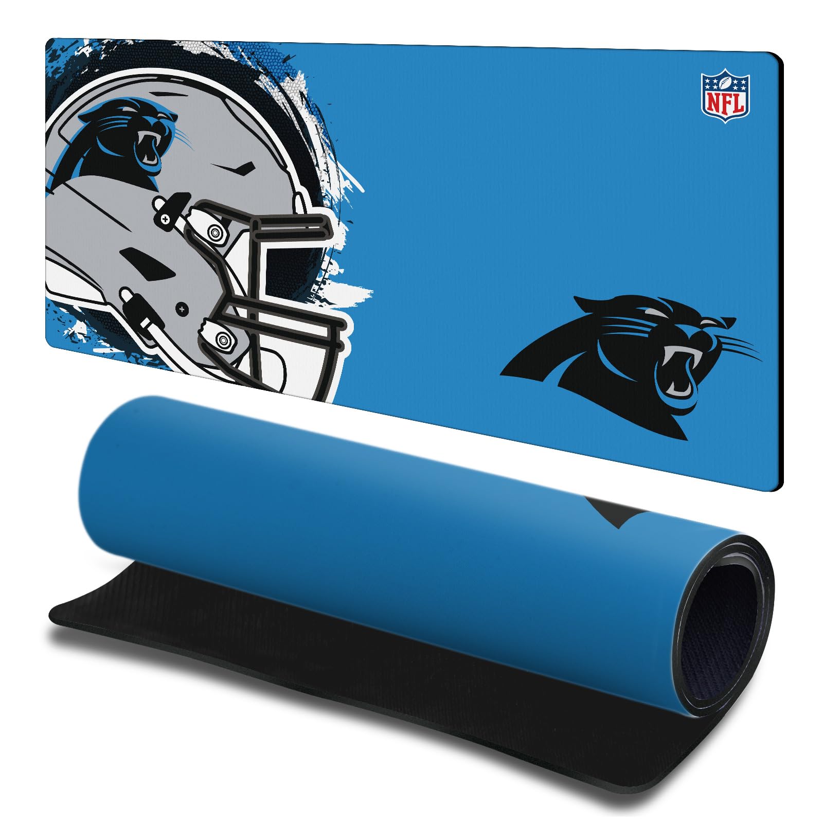 Head Case Designs Officially Licensed NFL Splatter Carolina Panthers 23.62 x 11.81 x 0.12 inches (600 x 300 mm) - L Gaming Office Desk PC Keyboard Mouse Mat Pad