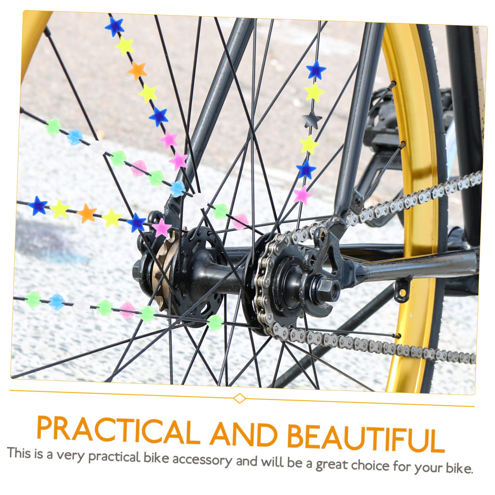 BESPORTBLE 72pcs Bike Wheel Beads Spoke Decorations for Bikes Bike Spoke Balls Boys and Girls' Bicycle Ornaments