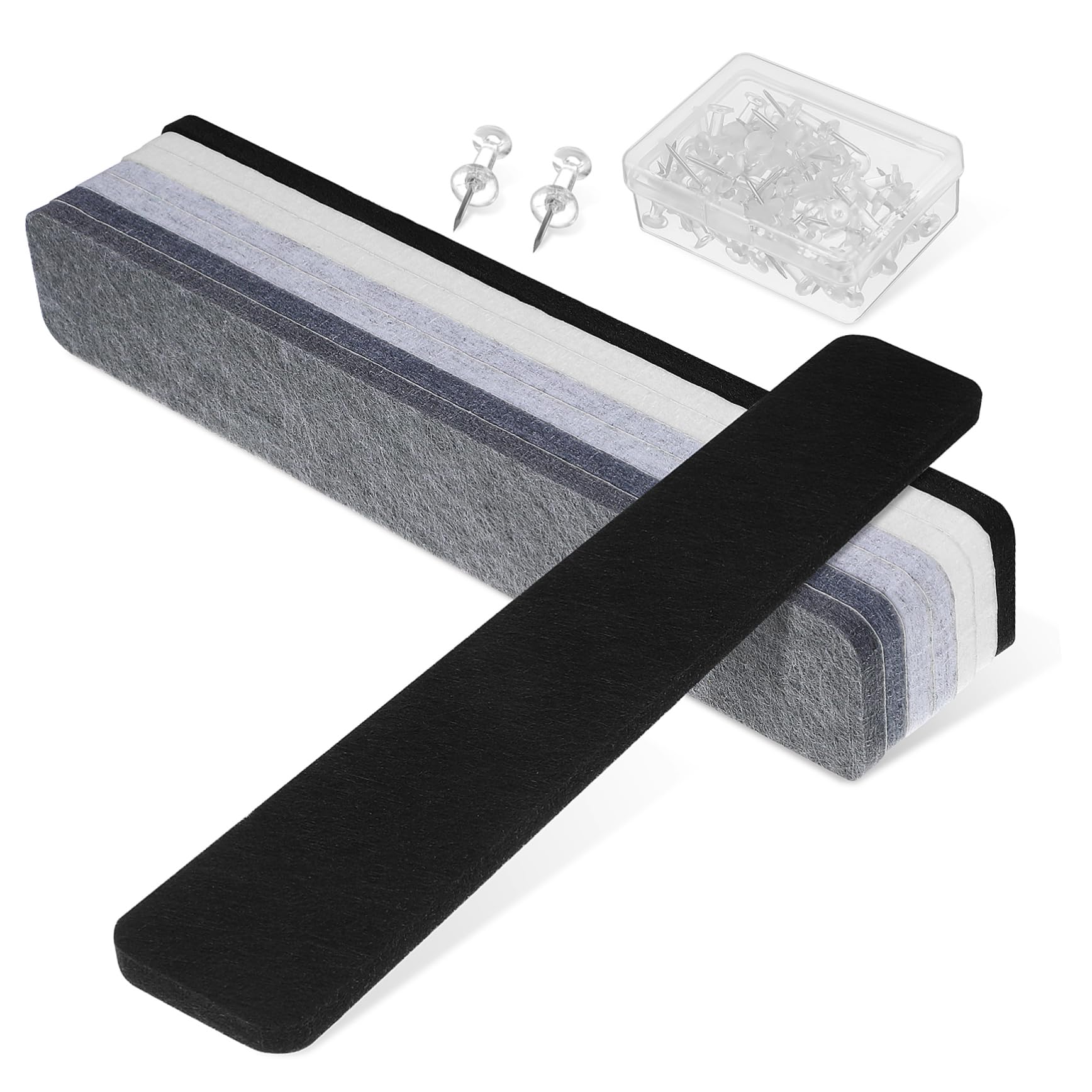 LIFKOME Cork Board Memo Strip Lined 8pcs Set 50 Push Bulletin Board Strip for Office Home Decor