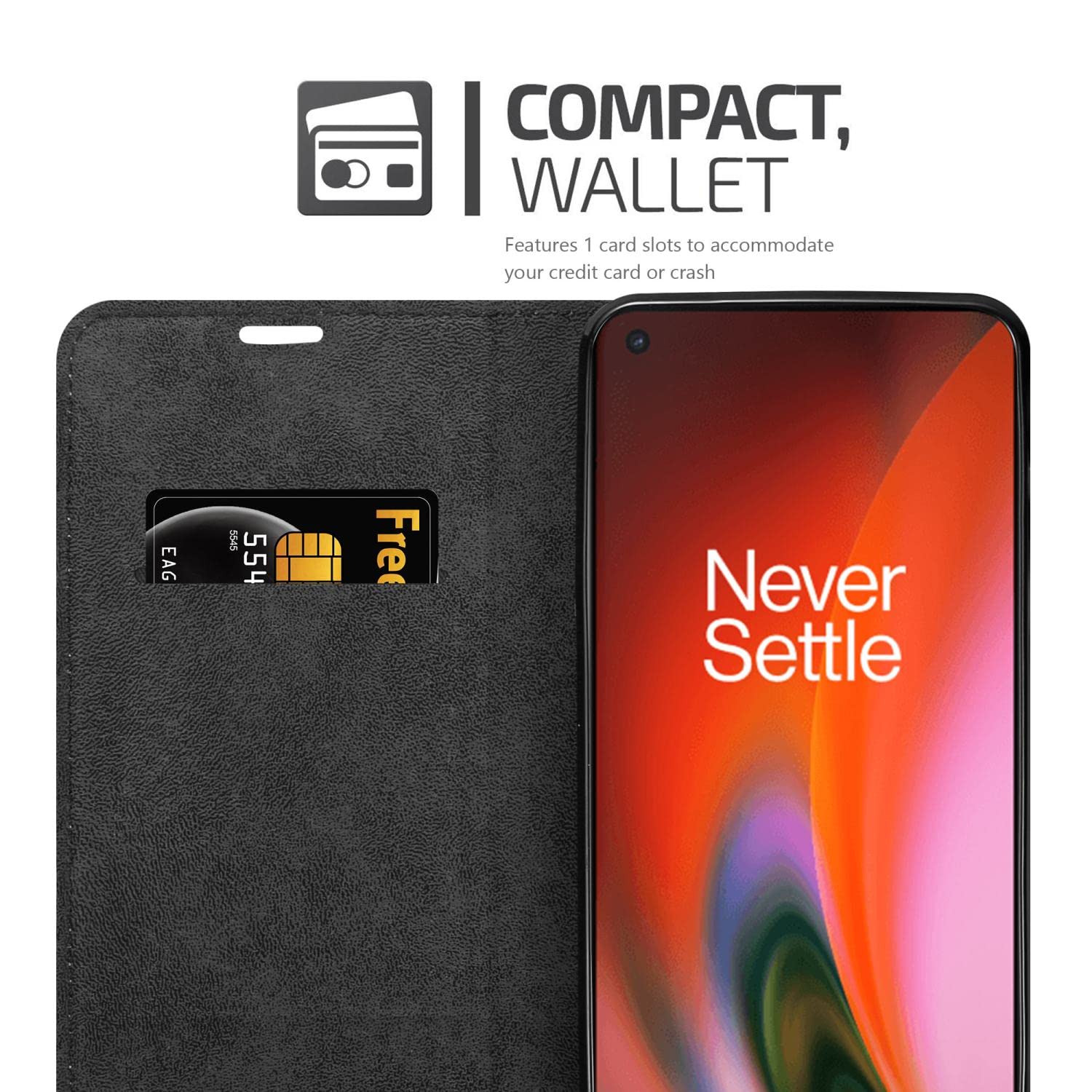Cadorabo Custodia per OnePlus Nord CE 2 5G a libro Invis
