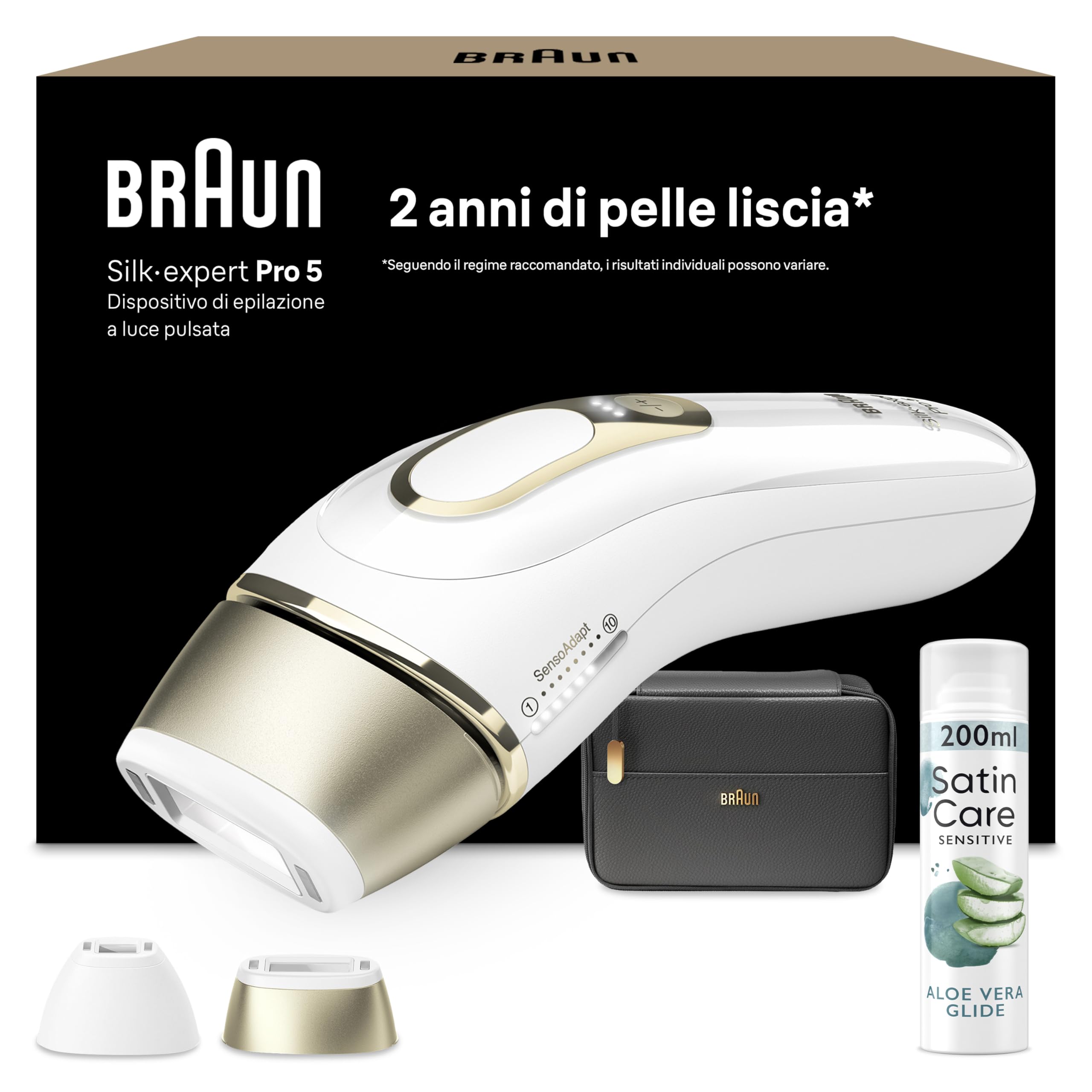Braun Silk·Expert Pro 5 Epilatore Luce Pulsata, Epilazione a