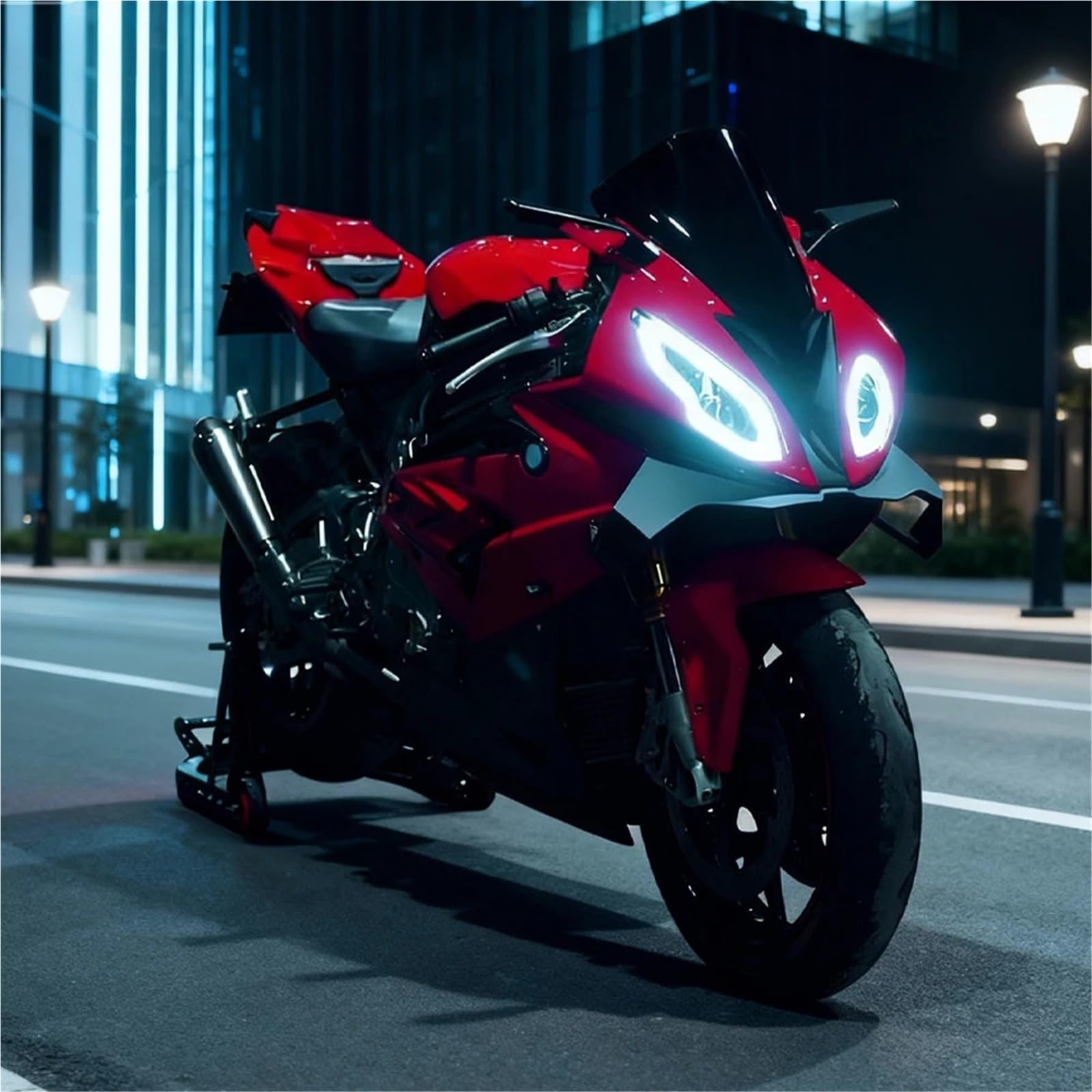 Front Bumper Splitter dachowy Pasuje do BMW S1000RR 2015-2018 Zestaw aerodynamicznego spojlera przedniego z wingletem motocyklowym