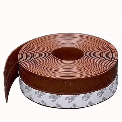 VIKIZAN Weather Stripping, Silicone Door Seal Strip Door, Window, Transparent 10 Feet / 3 Meter Long (Width 45mm) - Brown