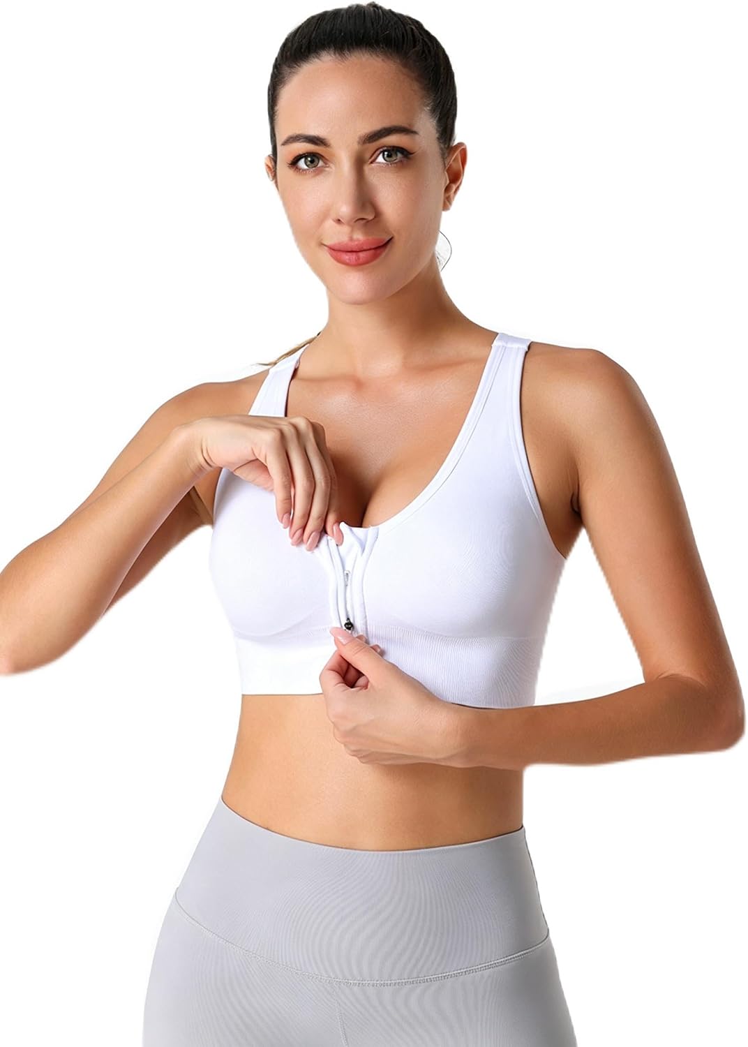 Sports Bras for Women Front Close Comfort Padded Wireless Workout Yoga Bra image 5