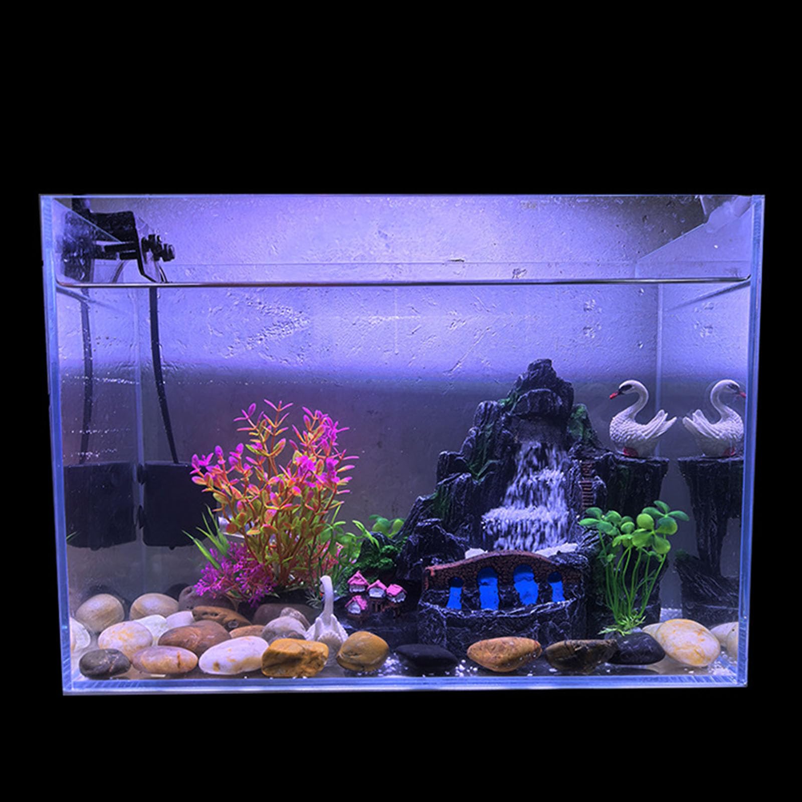 Fishtank Shrimp Ornamenti dinamici per cascate Artificiali per acquari Terrari Paesaggistica Decorazione per rifugi Decorazioni per cascate d ' Acquario in Resina