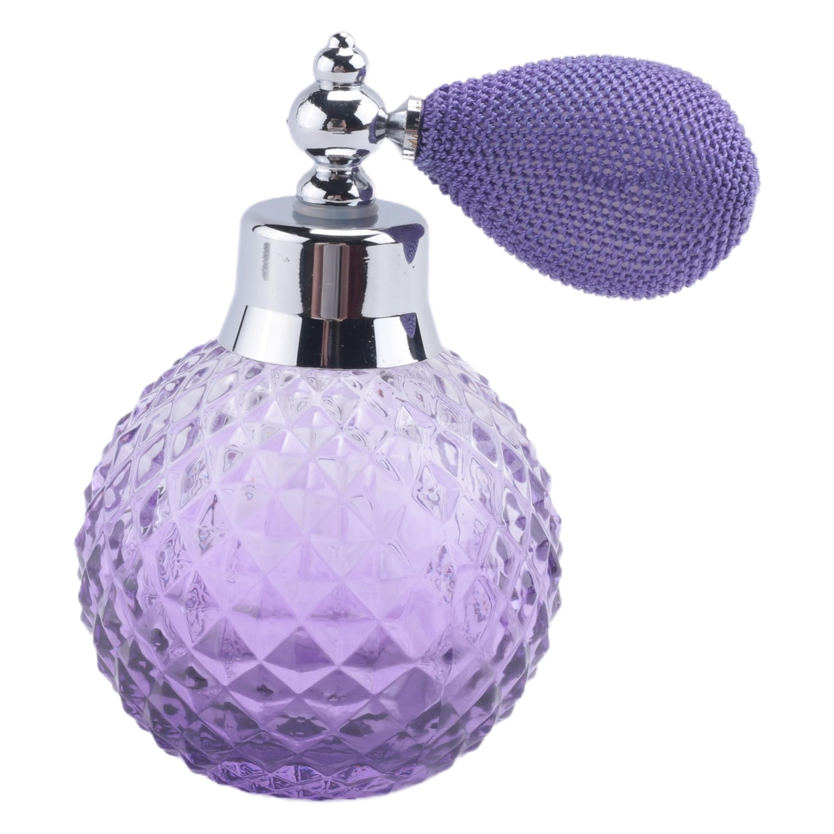 detee 110ML Vintage Crystal Perfume Bottle White Short Atomizer Refillable Glass