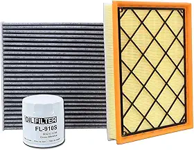 Kefly Filtro de ar do motor JX6Z-9601-A e filtro de óleo FL910S e filtro de ar de cabine FP89 adequado para Ford Escape 2020-2025, Maverick 2022-2024, Bronco Sport 2021-2025